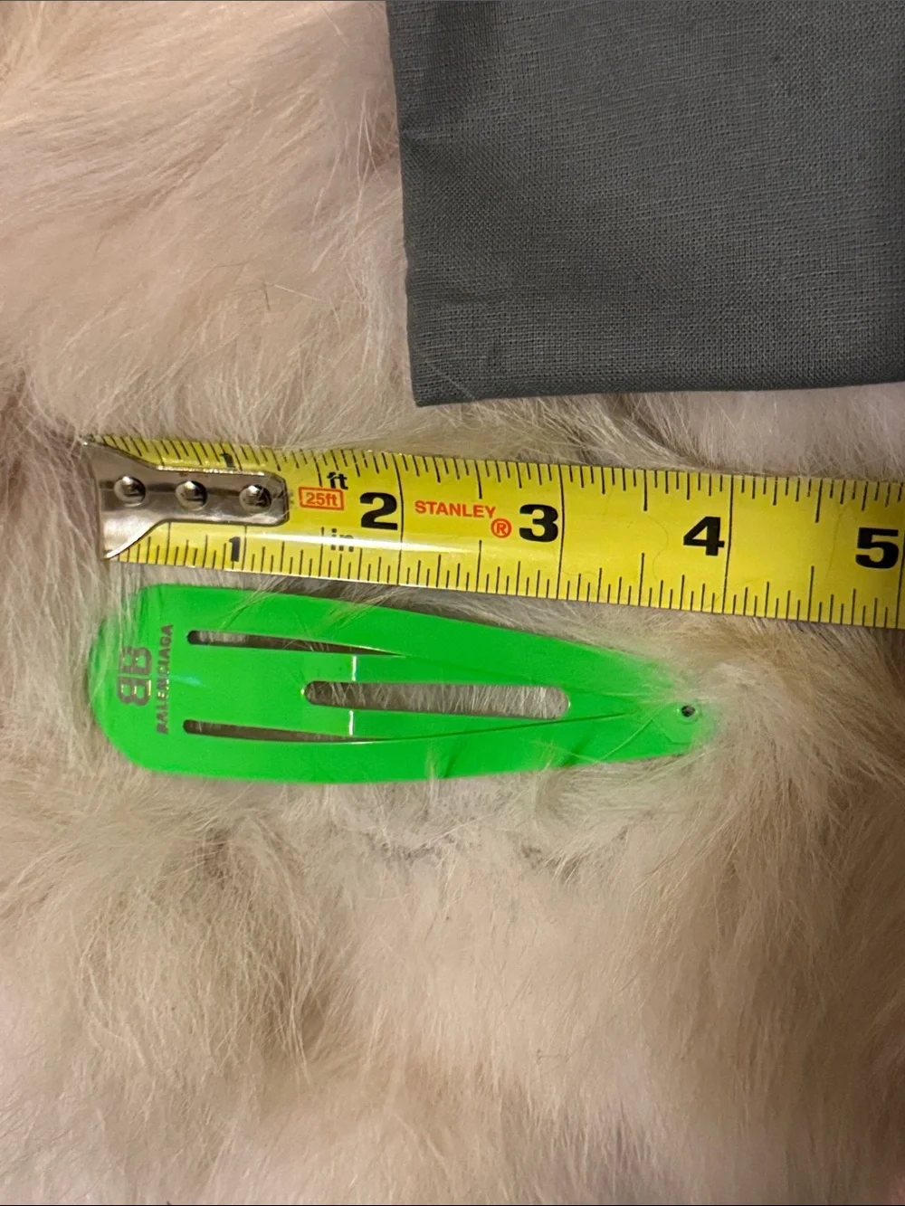 NEW Balenciaga Holli XXL Neon Green Snap Hair Clip